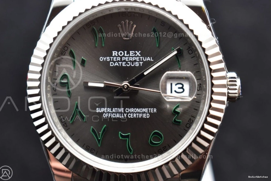 Bracelet 632 Marker Grey SA TechFriendly 41 904L on Arabic DateJust DIWF Dial 1:1 Jubilee Edition Best 126334 Steel 0326